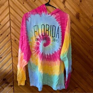 NWT tie-dye longsleeve FLORIDA hoodie XL